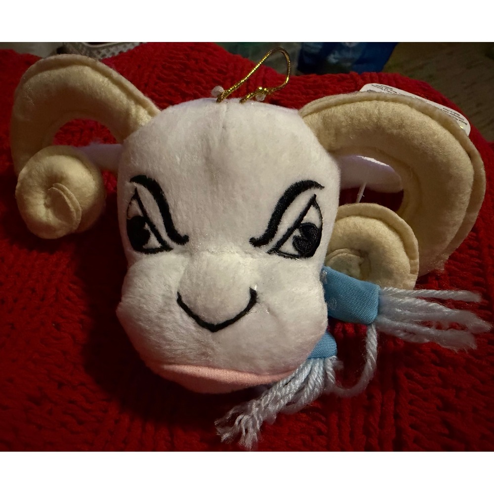 UNC North Carolina Tar Heels Rameses Mascot Musical Plush Ornament Champion NWT